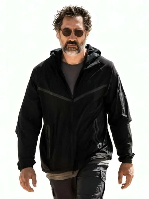 Javier Bardem The Beloved 2026 Black Jacket front view