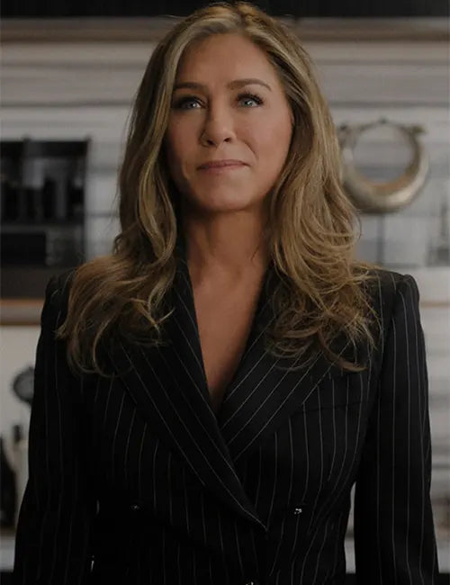 Jennifer Aniston The Morning Show S03 Pinstripe Blazer