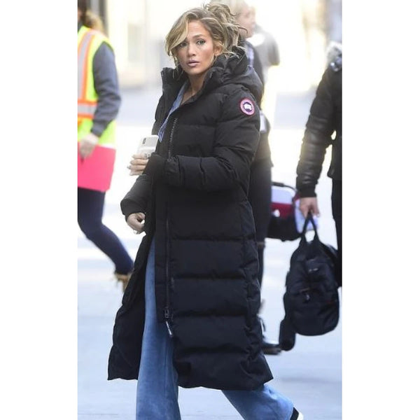 Jennifer Lopez Hooded Coat