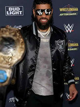 Jey Uso WrestleMania Black Bomber Jacket