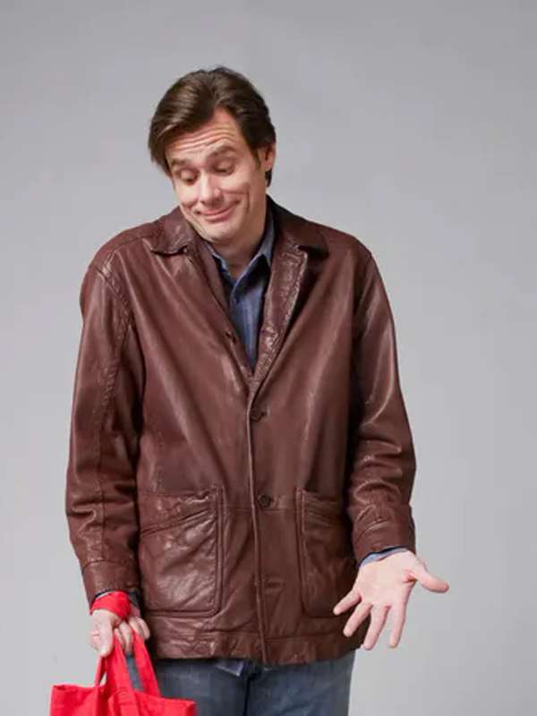 Jim Carrey Yes Man Brown Leather Jacket