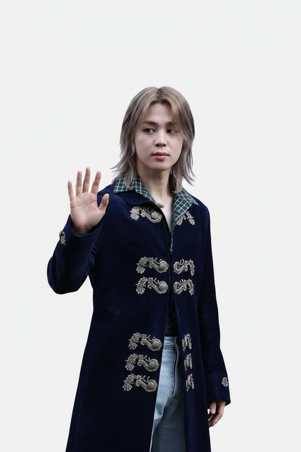 Jimin Dior Homme Paris Fashion Week Long Coat