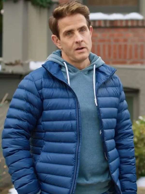 Jingle Bell Love 2024 Joey McIntyre Blue Puffer Jacket