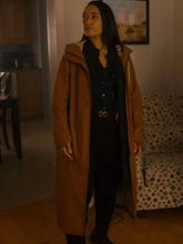 Saint-Pierre brown coat with zipper and buttoned closure