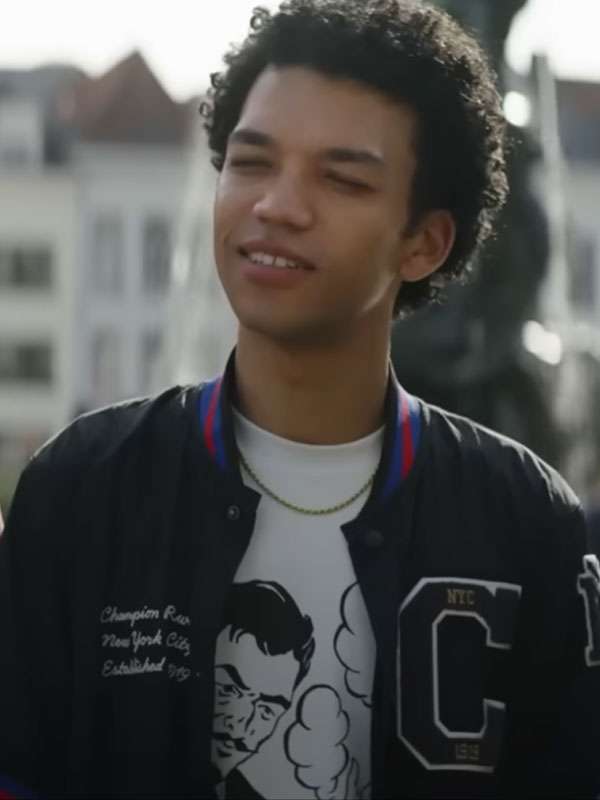 Justice Smith Now You See Me Now You Don’t Black Bomber Jacket