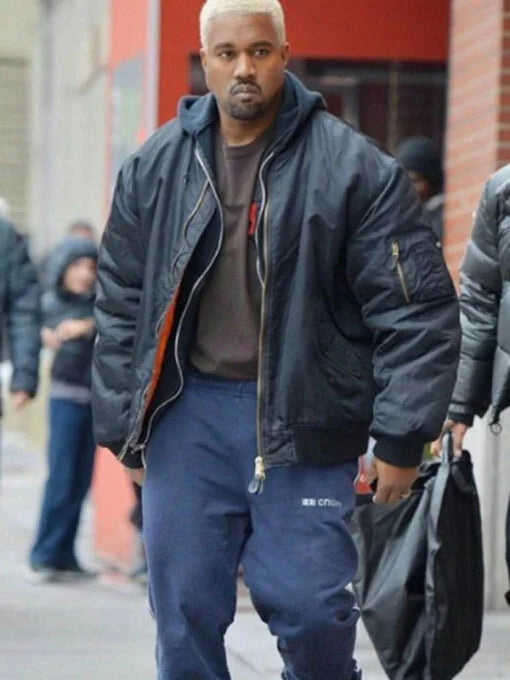 Kanye West Black Bomber Jacket