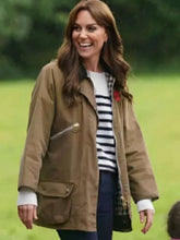 Kate Middleton Brown Cotton Jacket