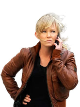 Annie Frost Chase Narco Part 1 brown bomber leather jacket
