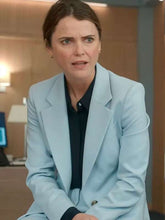 The Diplomat S02 Keri Russell Light Blue Suit