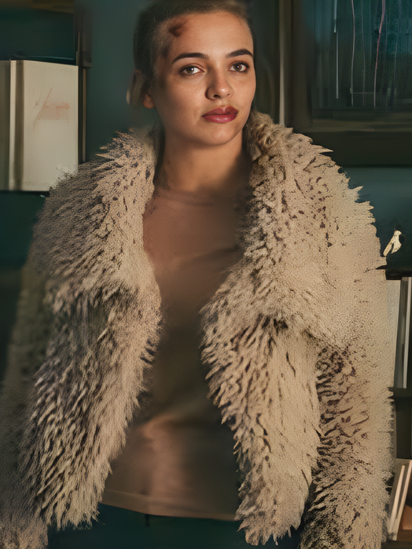 Jodie Comer Killing Eve Shearling Jacket