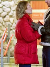 Kim Matula The Finnish Line Red Puffer Jacket