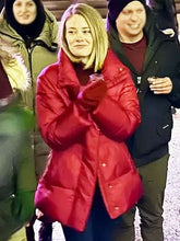 Kim Matula The Finnish Line Red Puffer Jacket