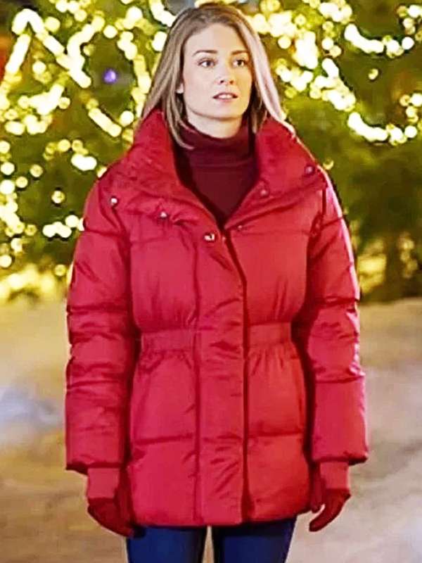 Kim Matula The Finnish Line Red Puffer Jacket