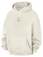 Cream basketball fan hoodie for casual streetwear