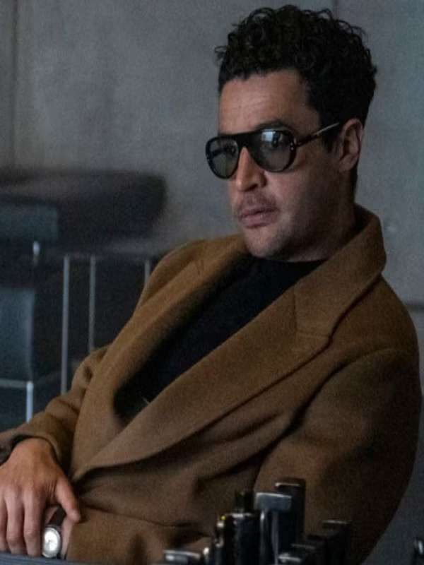 Christopher Abbott Kraven The Hunter 2024 Brown Coat