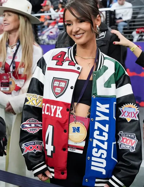 Kristin Juszczyk Super Bowl 2024 jacket