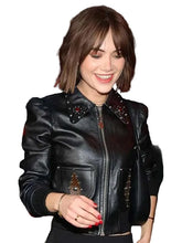 LA 2026 Emilia Jones Bomber Leather Jacket