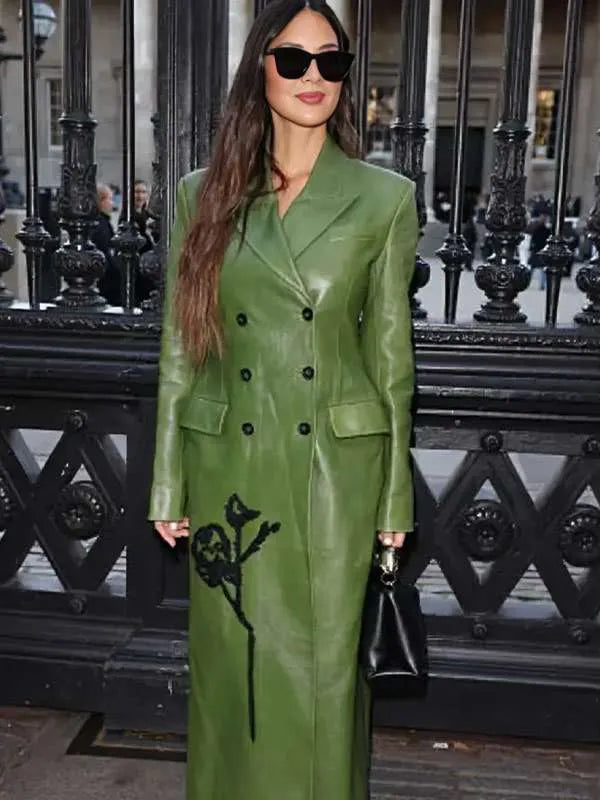 LFW 2025 Olivia Munn Green Coat