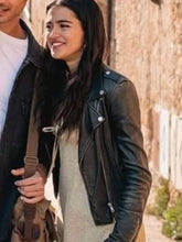 Maia Reficco La Dolce Villa Black Biker Leather Jacket