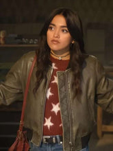 Maia Reficco La Dolce Villa Leather Bomber Jacket