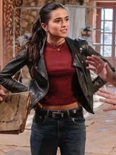 Maia Reficco La Dolce Villa Black Biker Leather Jacket