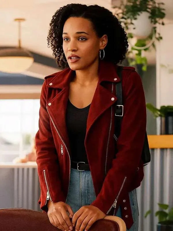 Murder in a Small Town Laila Jackson Suede Jacket