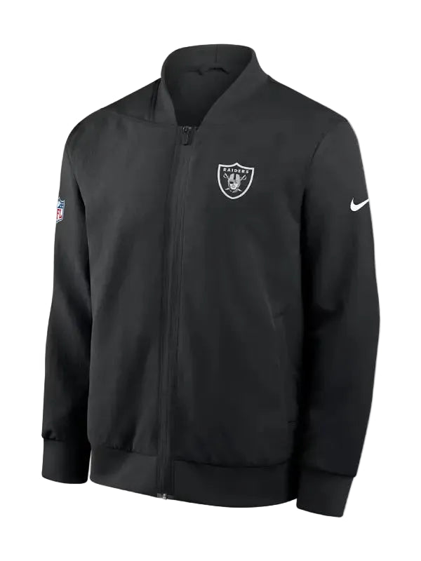 Black Raiders sideline jacket for football fans