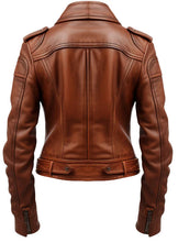 Women Brown Leather Jacket - Women Leather Jackets
