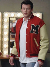 Cory Monteith Glee Letterman Red Jacket