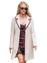Lili Reinhart off white coat with full-length sleeves