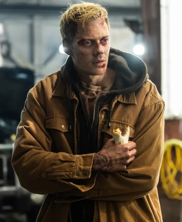 Locked Bill Skarsgard Brown Jacket