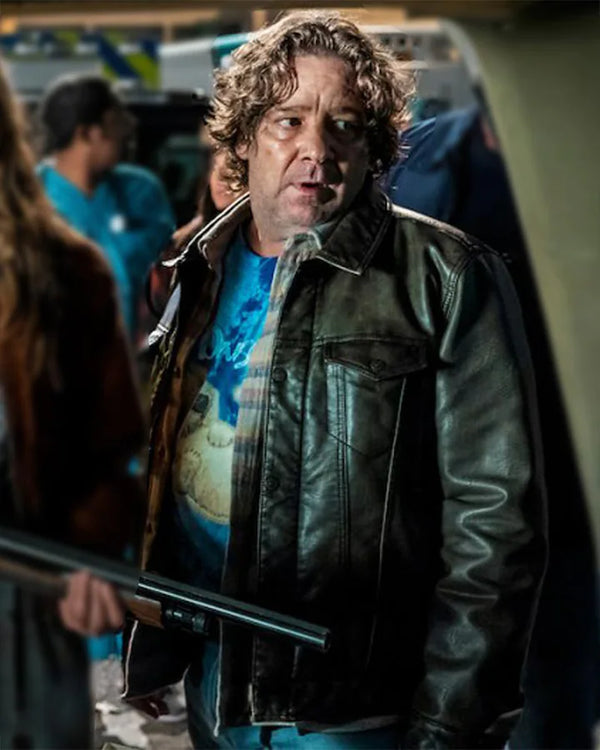 Lonnie Elam Halloween Kills Leather Black Jacket