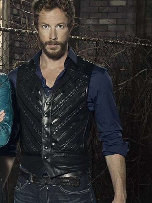 Dyson Lost Girl Kris Holden Ried Black Leather Vest