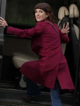 Shenae Grimes-Beech Love Of The Irish Burgundy Coat