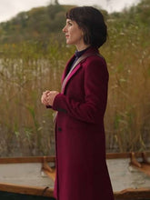 Shenae Grimes-Beech Love Of The Irish Burgundy Coat