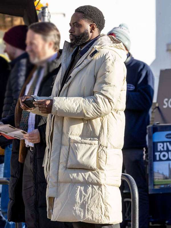 DI Russell Carter Ludwig White Puffer Coat
