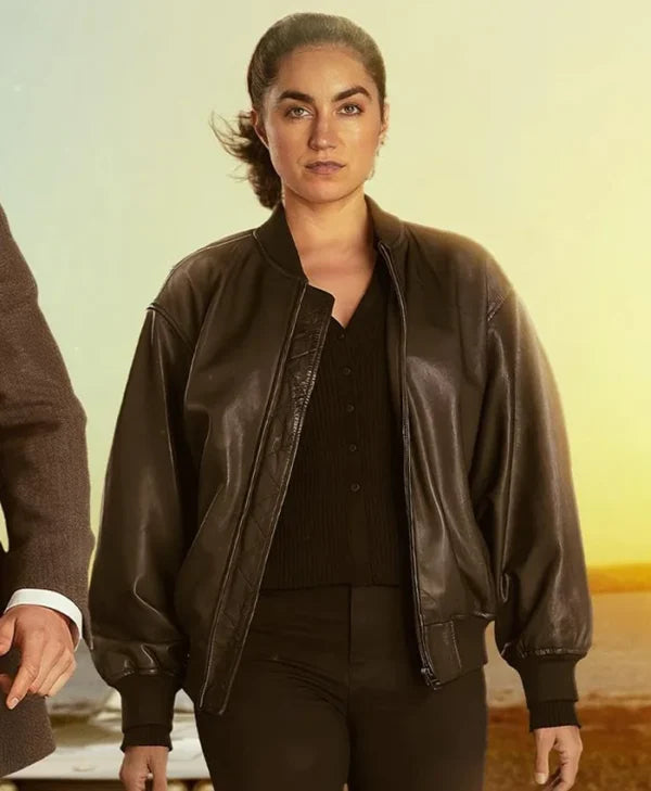 Lynley S01 Sofia Barclay Bomber Leather Jacket