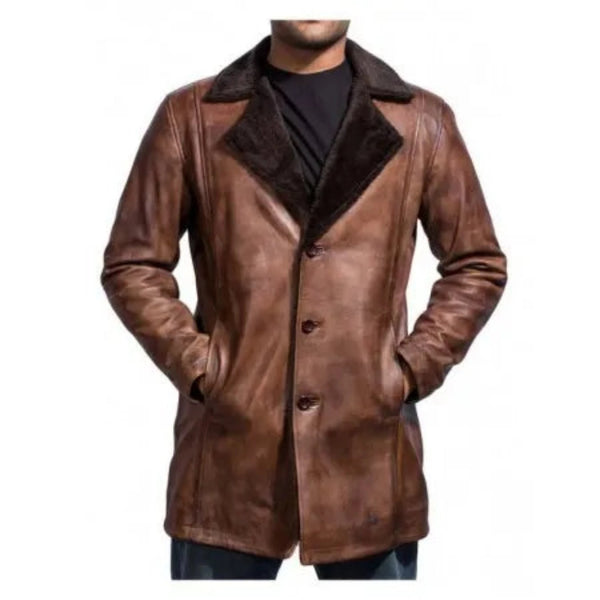 Fur Trench Leather Coat