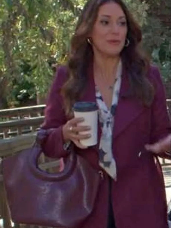 Angelique Cabral Maggie Maroon Coat