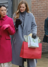 Maggie Lawson Sugarplummed Wool Coat