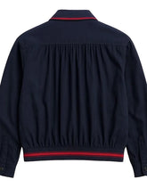Blue cotton polyester Marty Supreme jacket with shirt collar