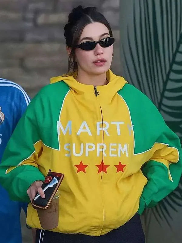 Hailey Bieber Marty Supreme Jacket