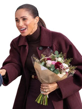 CRS Nottingham Meghan Markle Coat in burgundy