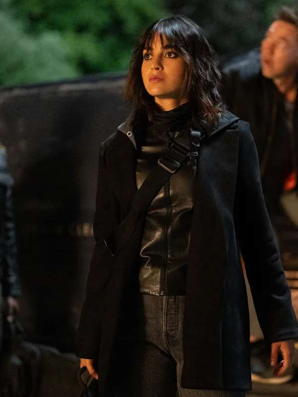 Melissa Barrera Abigail Black Coat