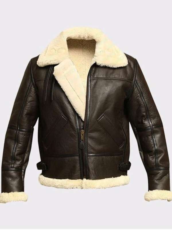 Men B3 Aviator Brown Leather Jacket