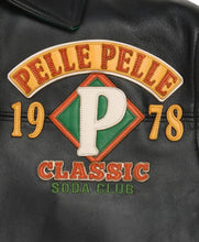 Mens Pelle Pelle American Soda Club leather jacket with shirt collar