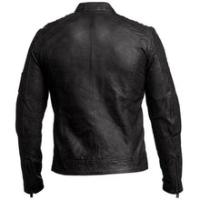 Mens Biker Vintage Distressed Cafe Racer Jacket