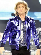 Hackney Diamonds Tour 2024 Mick Jagger Blue Bomber Jacket