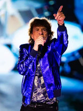 Hackney Diamonds Tour 2024 Mick Jagger Blue Bomber Jacket