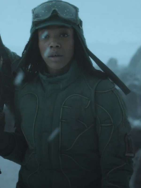 Naomi Ackie Mickey 17 Green Jacket